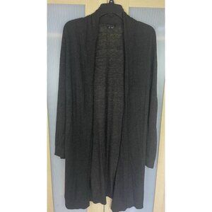 Theory Sweater Women's Sz S Gray Alpaca Merino Wool Cardigan Long Casual Travel